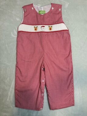Classic Whimsy Toddler Boys Smocked Christmas Longall 18 months
